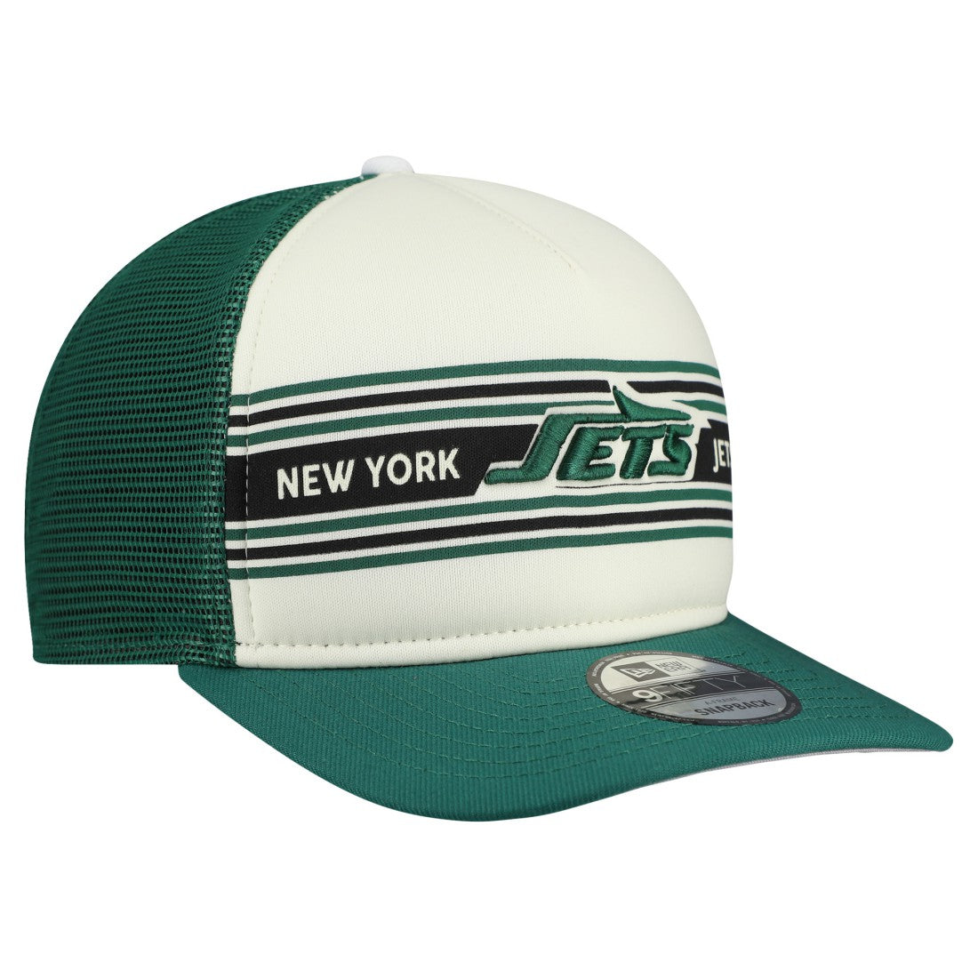 New York Jets New Era Banner A-Frame 9FIFTY Snapback Hat Cream/Green
