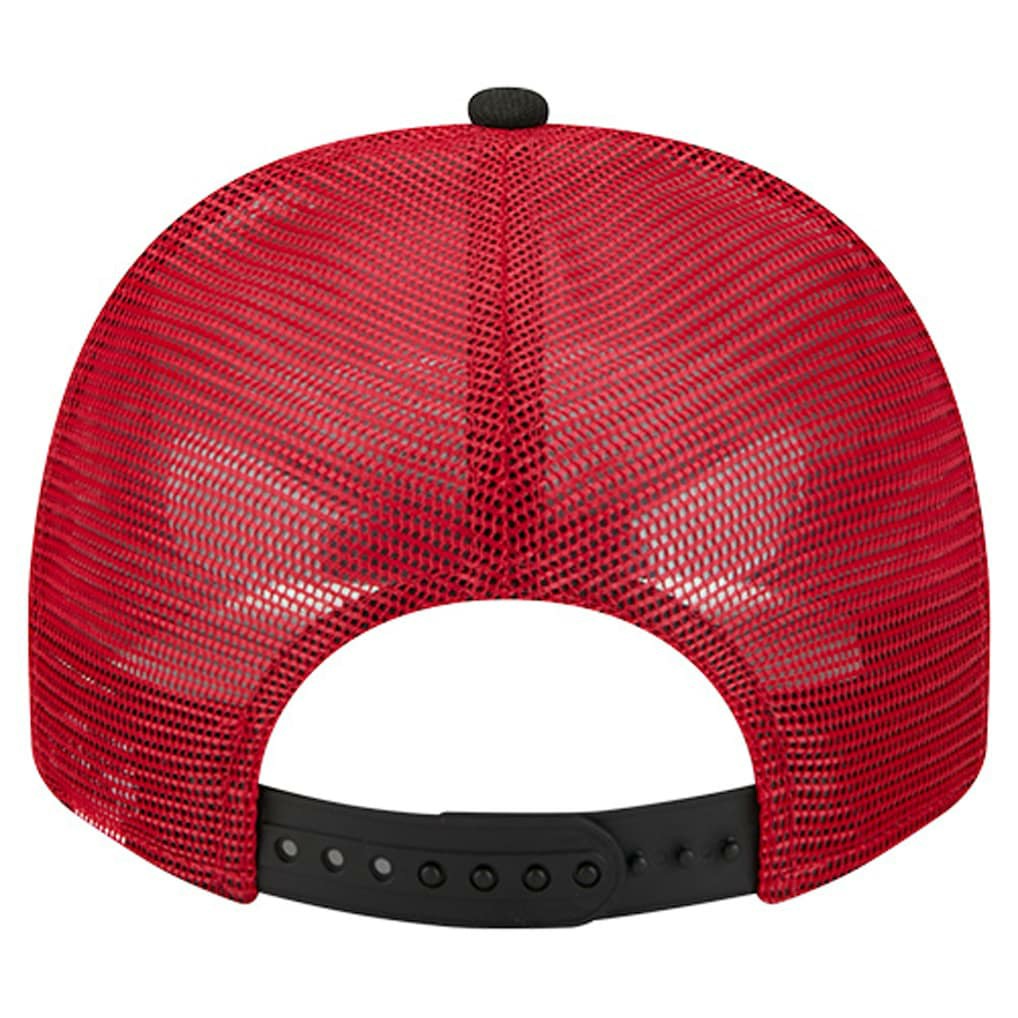 San Francisco 49ers New Era Banner A-Frame 9FIFTY Trucker Snapback Hat Cream/Scarlet