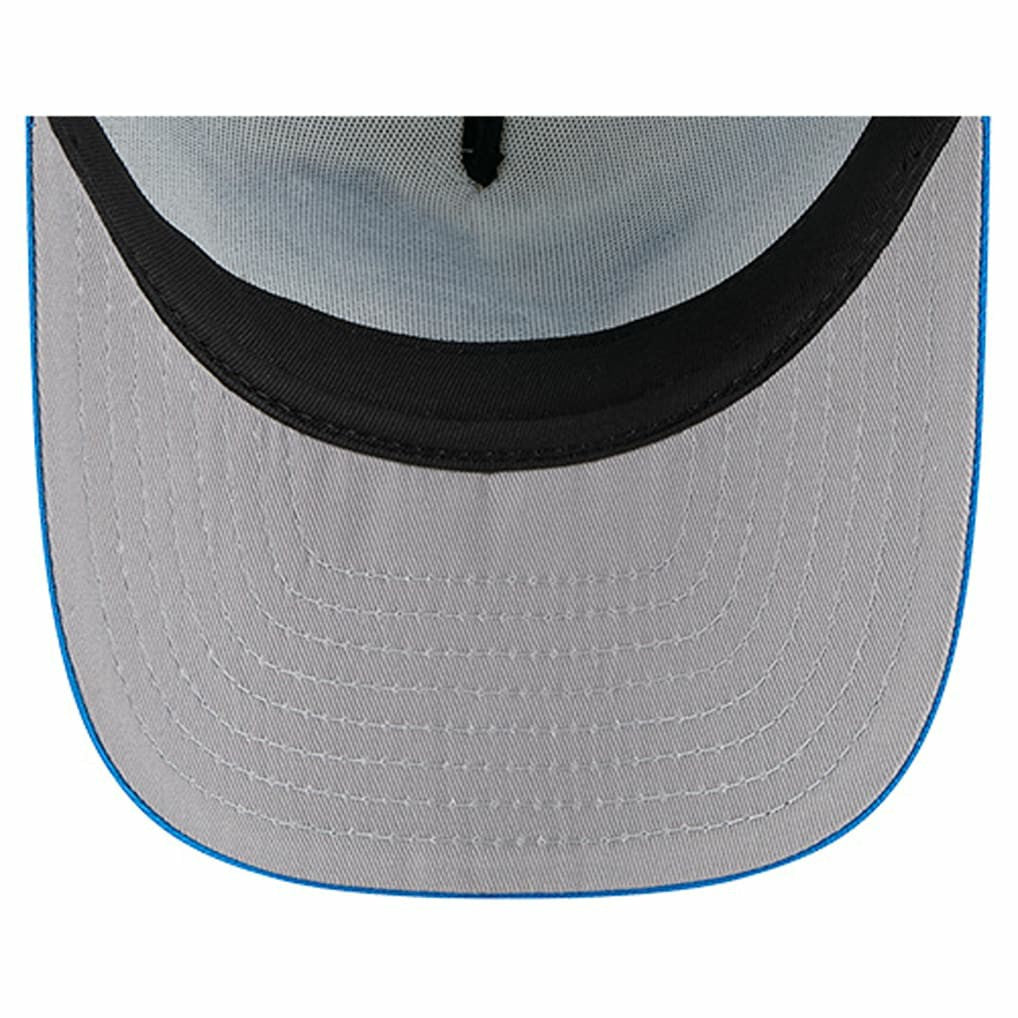 Detroit Lions New Era Banner A-Frame 9FIFTY Trucker Snapback Hat Cream/Blue