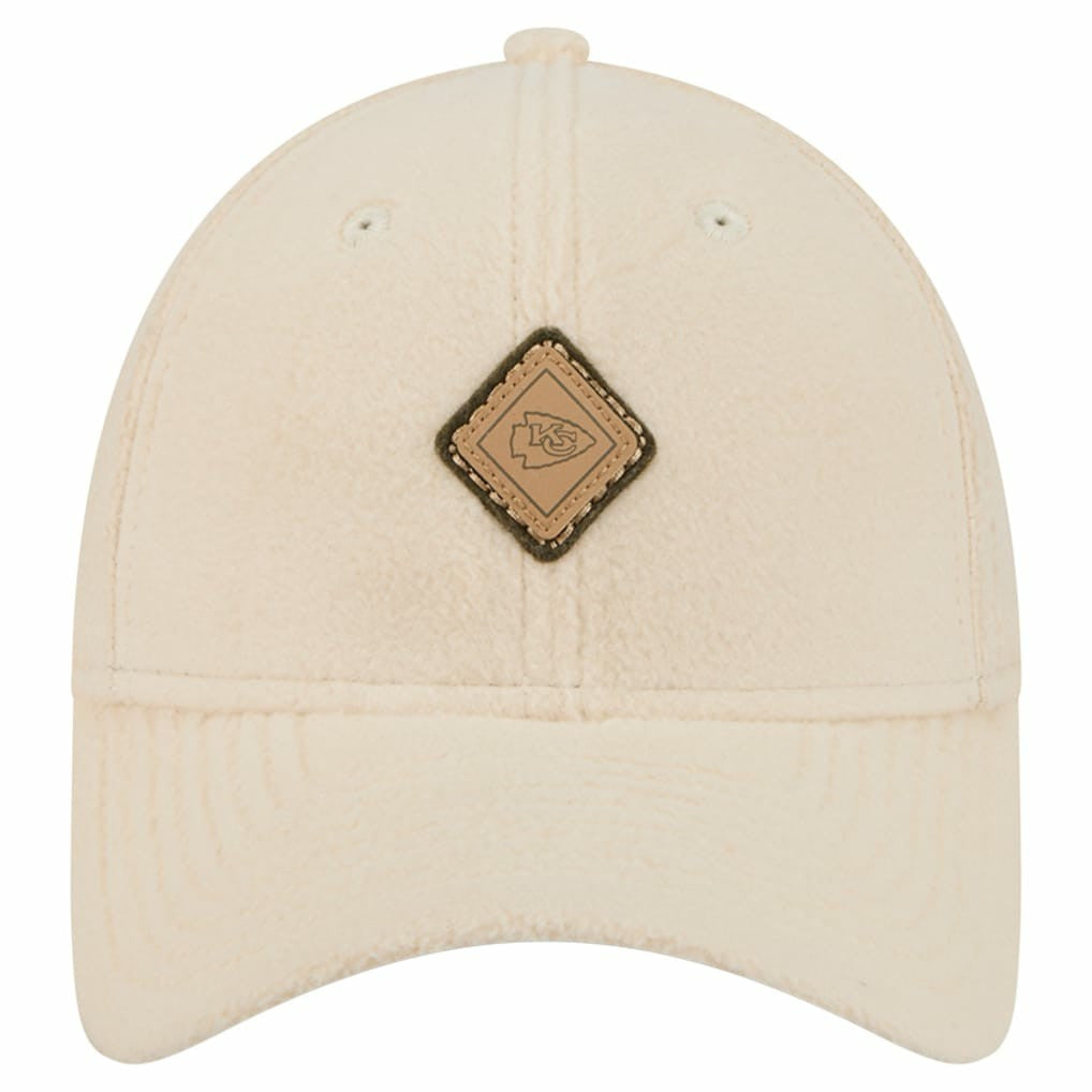 Kansas City Chiefs New Era Women's Comfy 9FORTY Adjustable Hat Cream