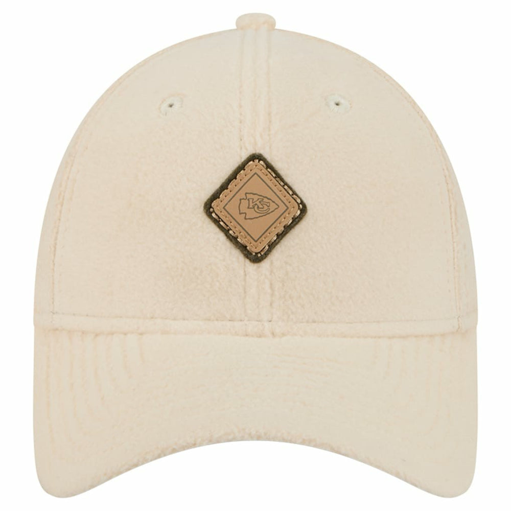 Kansas City Chiefs New Era Women's Comfy 9FORTY Adjustable Hat Cream