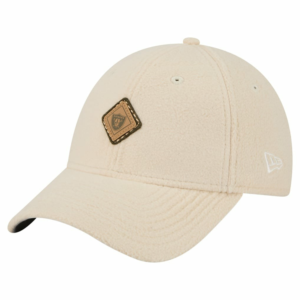 Las Vegas Raiders New Era Women's Comfy 9FORTY Adjustable Hat Cream