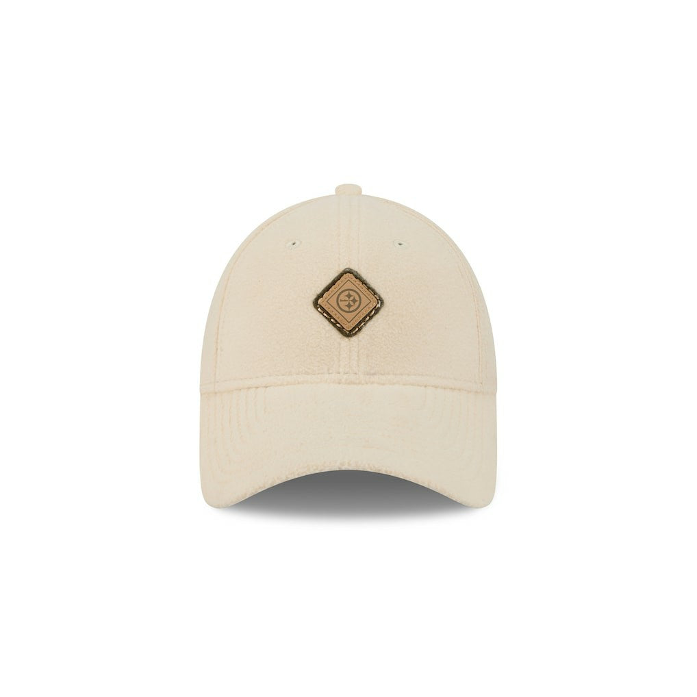 Pittsburgh Steelers New Era Women's Comfy 9FORTY Adjustable Hat Cream