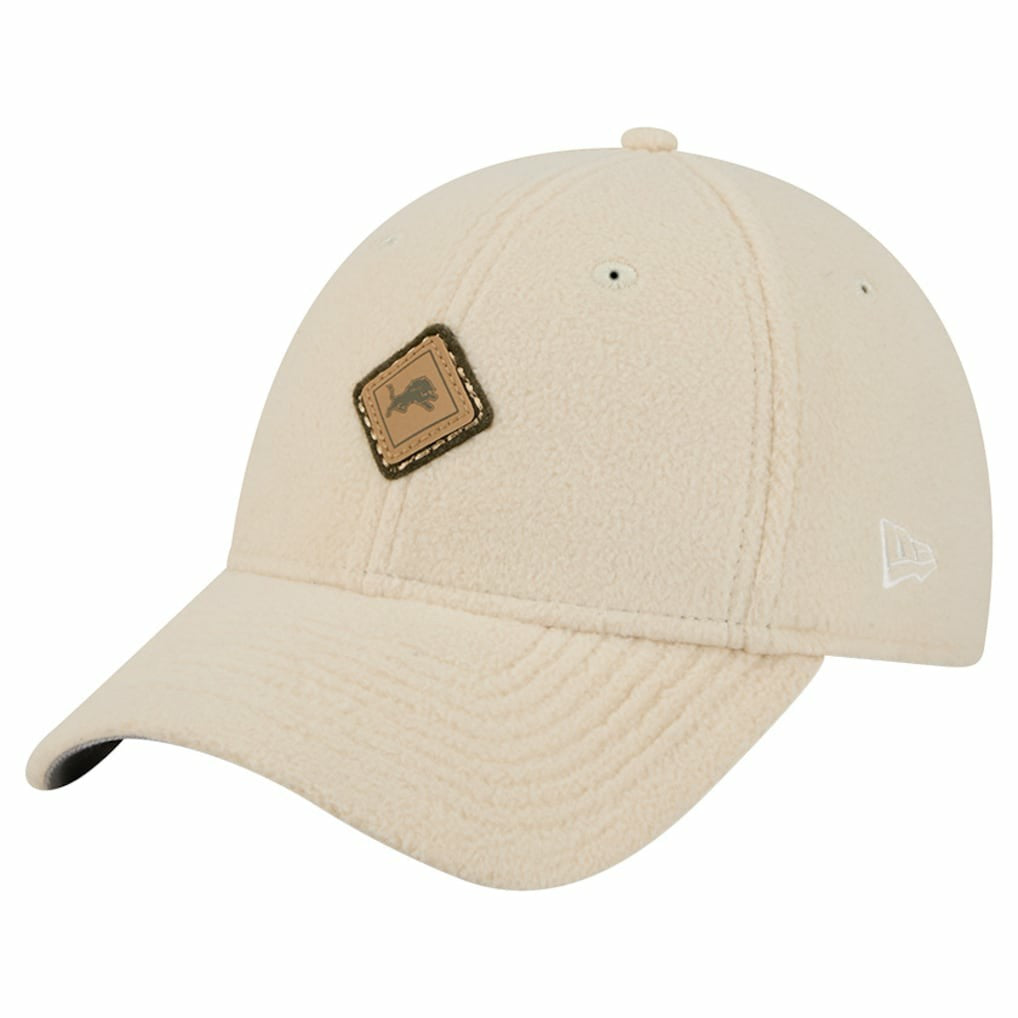 Detroit Lions New Era Women's Comfy 9FORTY Adjustable Hat Cream