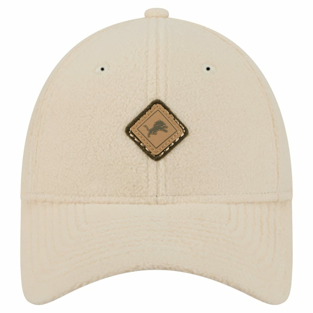 Detroit Lions New Era Women's Comfy 9FORTY Adjustable Hat Cream