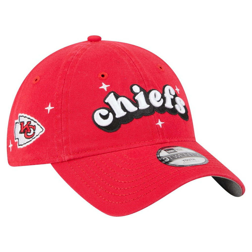 Kansas City Chiefs New Era Girls Youth Cheer 9TWENTY Adjustable Hat Red