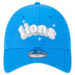 Detroit Lions New Era Girls Youth Cheer 9TWENTY Adjustable Hat Blue