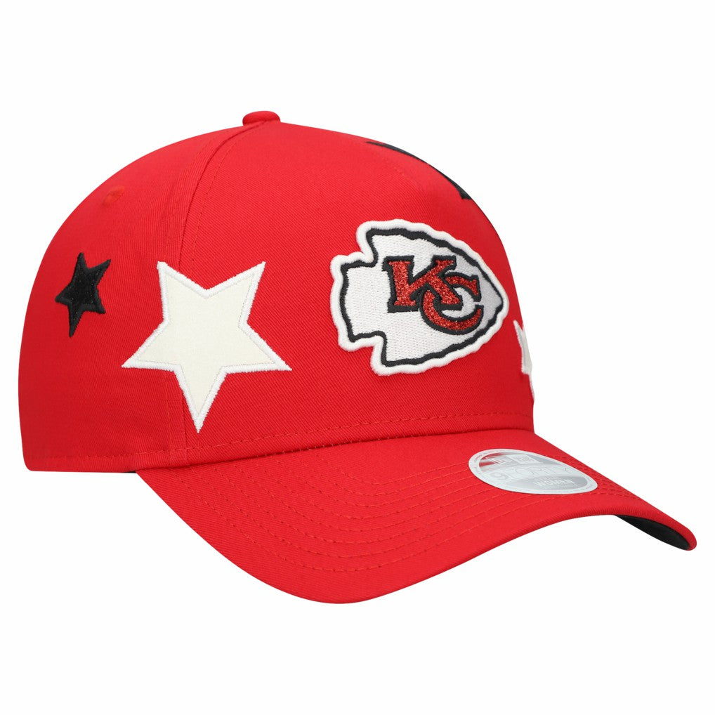 Kansas City Chiefs New Era Women's Stardom A-Frame 9FORTY Adjustable Hat Red