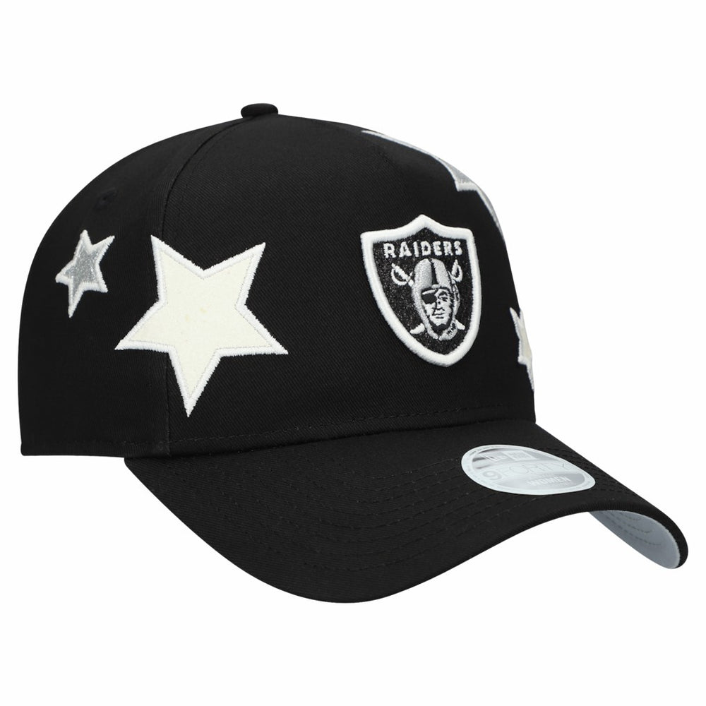 Las Vegas Raiders New Era Women's Stardom A-Frame 9FORTY Adjustable Hat Black