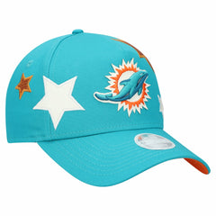 Miami Dolphins New Era Women's Stardom A-Frame 9FORTY Adjustable Hat Aqua