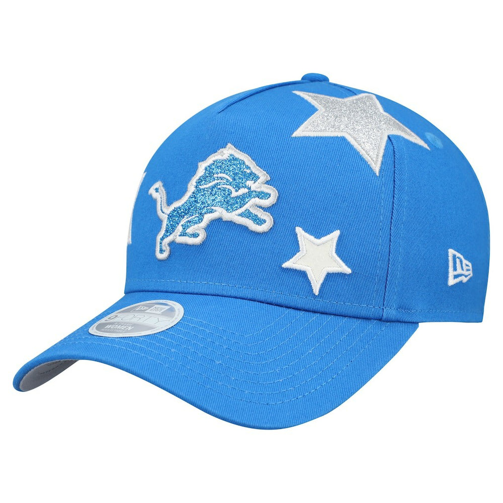 Detroit Lions New Era Women's Stardom A-Frame 9FORTY Adjustable Hat Blue