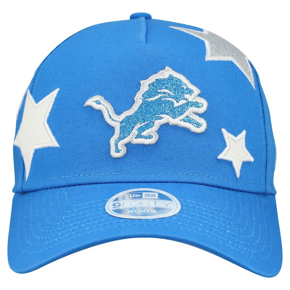 Detroit Lions New Era Women's Stardom A-Frame 9FORTY Adjustable Hat Blue