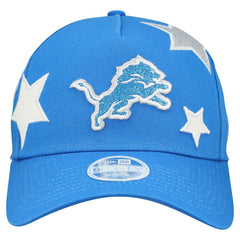 Detroit Lions New Era Women's Stardom A-Frame 9FORTY Adjustable Hat Blue