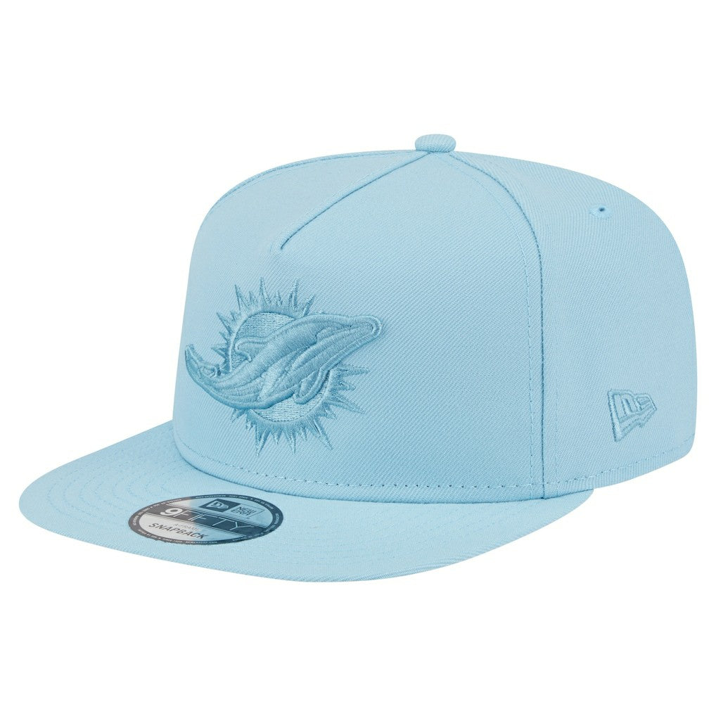 Miami Dolphins New Era Color Pack A-Frame 9FIFTY Snapback Hat Light Blue