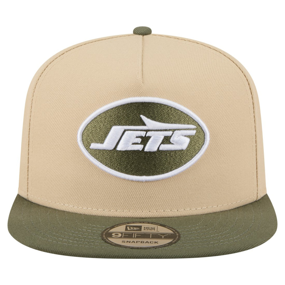 New York Jets New Era Color Pack A-Frame 9FIFTY Snapback Hat Khaki/Olive