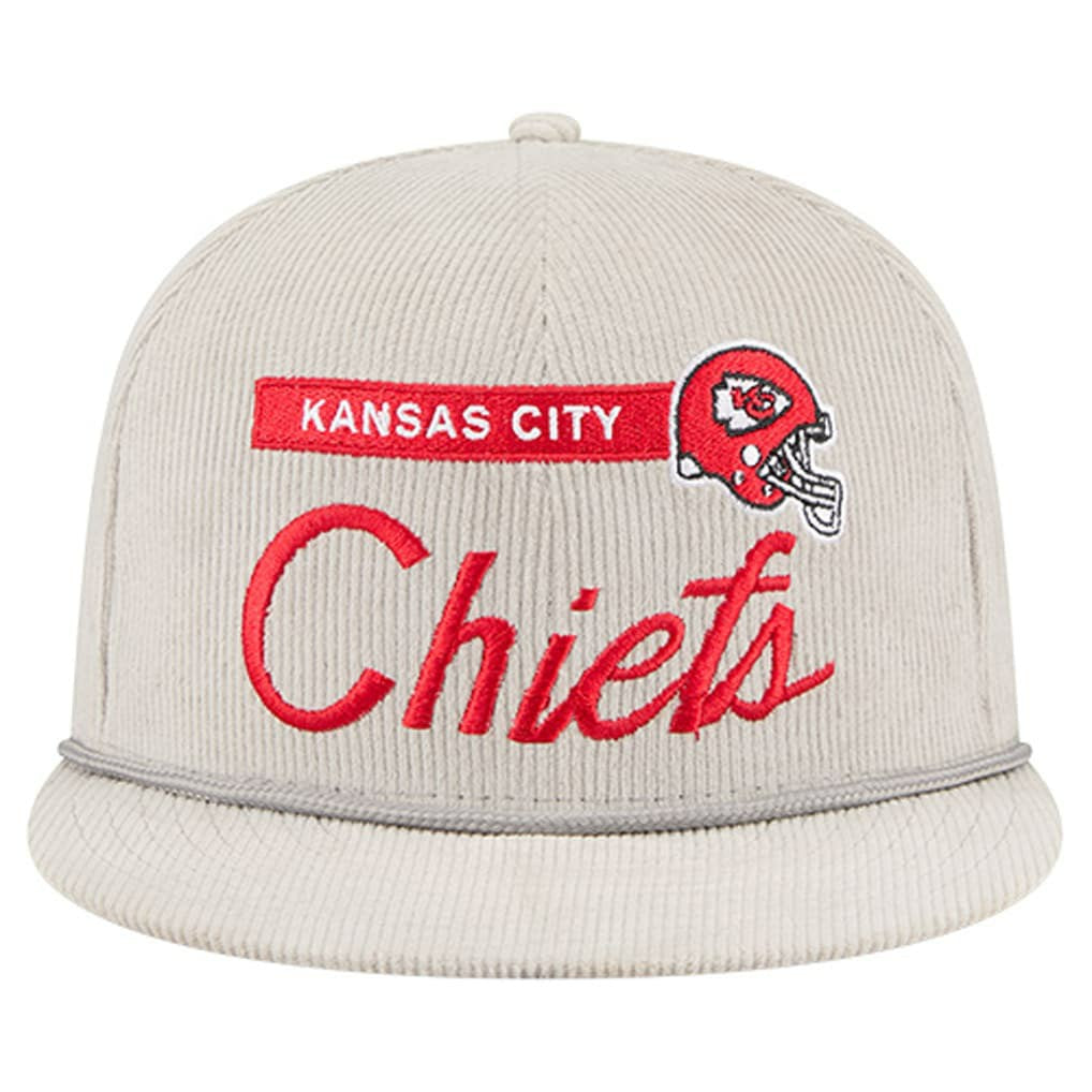 Kansas City Chiefs New Era Cord Rope Corduroy 9FIFTY Snapback Hat Gray