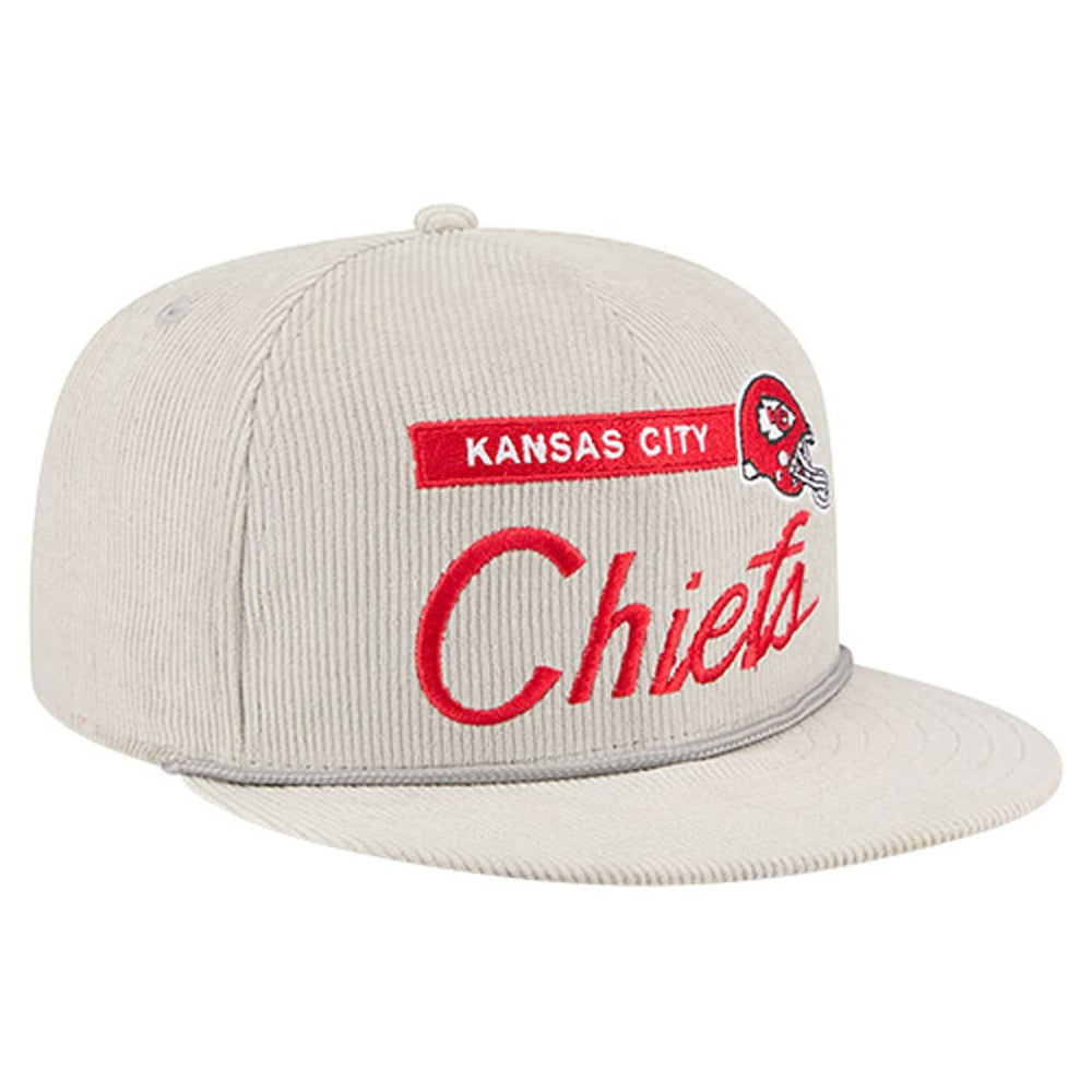 Kansas City Chiefs New Era Cord Rope Corduroy 9FIFTY Snapback Hat Gray