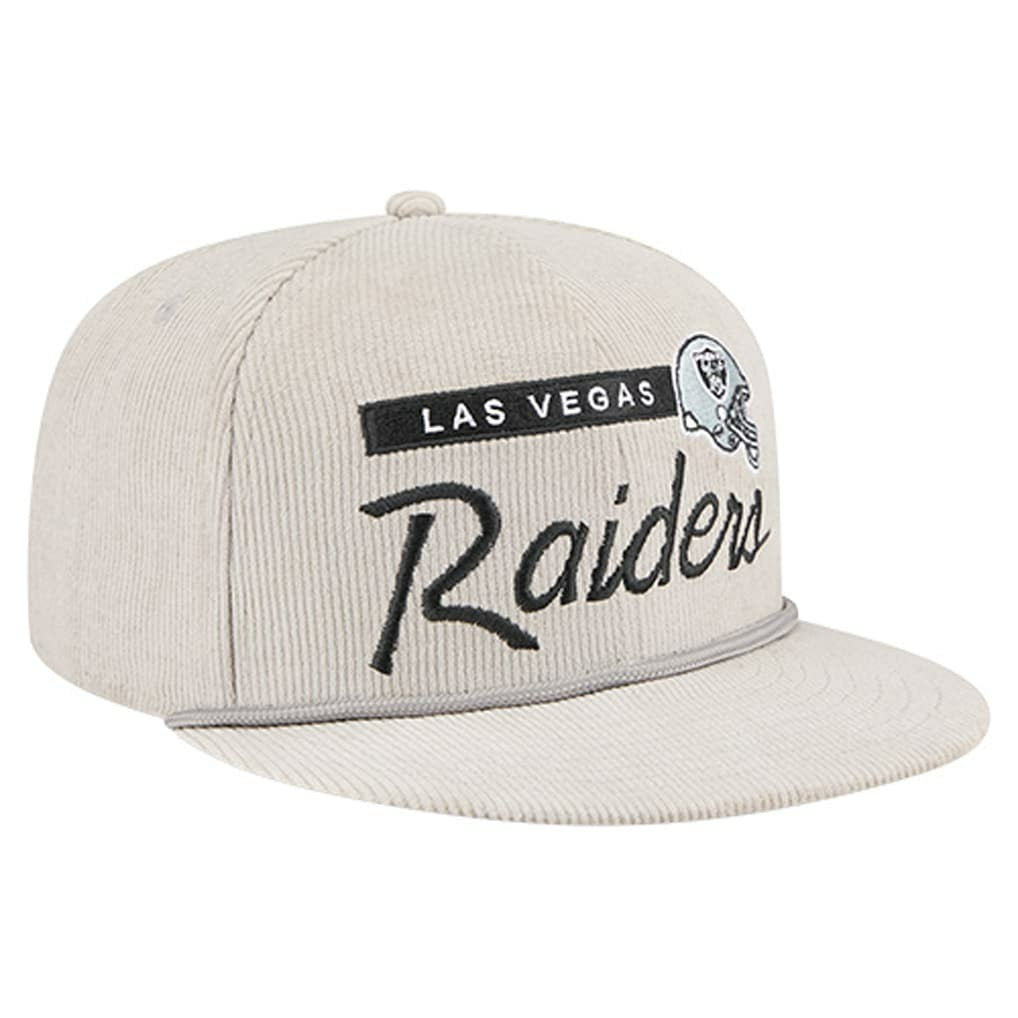 Las Vegas Raiders New Era Cord Rope Corduroy 9FIFTY Snapback Hat Gray