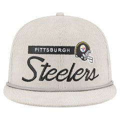 Pittsburgh Steelers New Era Cord Rope Corduroy 9FIFTY Snapback Hat Gray