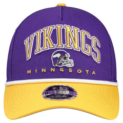 Minnesota Vikings New Era Youth Arch COOLERA 9FORTY A-Frame Adjustable Hat Purple/Gold