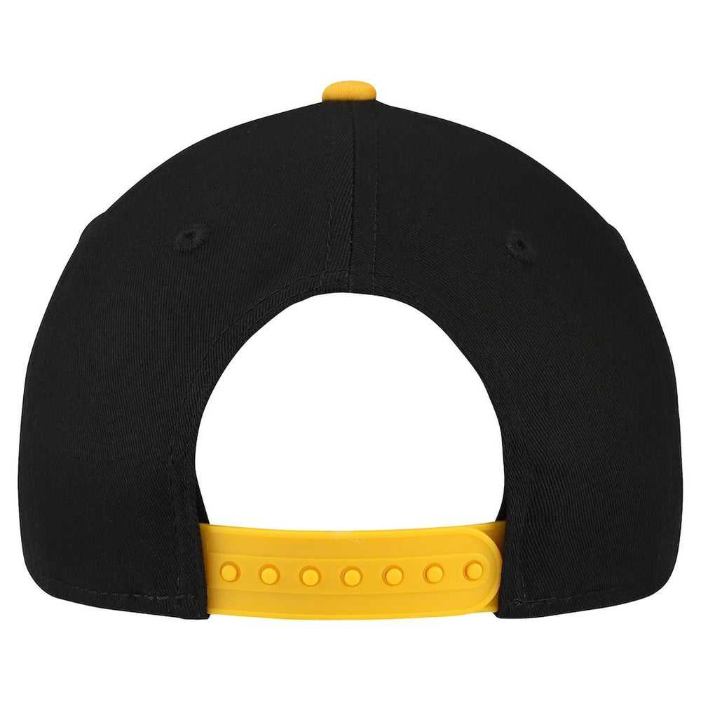 Pittsburgh Steelers New Era Youth Arch COOLERA 9FORTY A-Frame Adjustable Hat Black/Gold