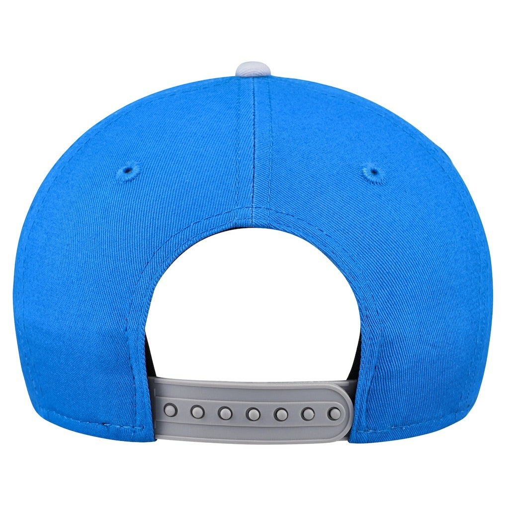 Detroit Lions New Era Youth Arch COOLERA 9FORTY A-Frame Adjustable Hat Blue/Gray