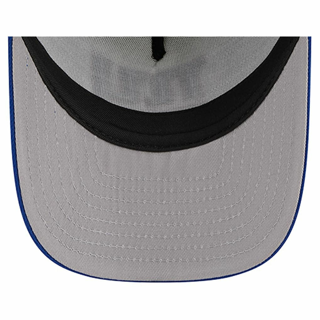 New York Giants New Era Youth Banner 9FIFTY A-Frame Adjustable Trucker Hat Cream/Royal