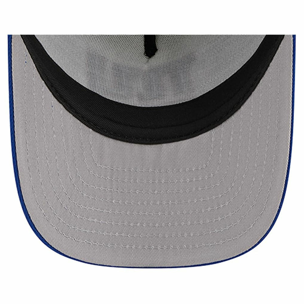 New York Giants New Era Youth Banner 9FIFTY A-Frame Adjustable Trucker Hat Cream/Royal