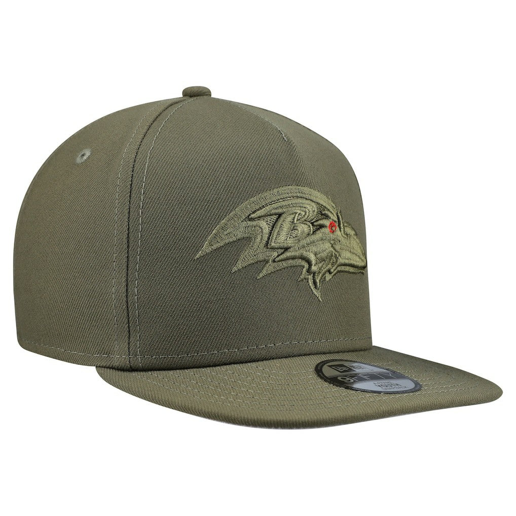 Baltimore Ravens New Era Youth Color Pack A-Frame 9FIFTY Snapback Hat Olive