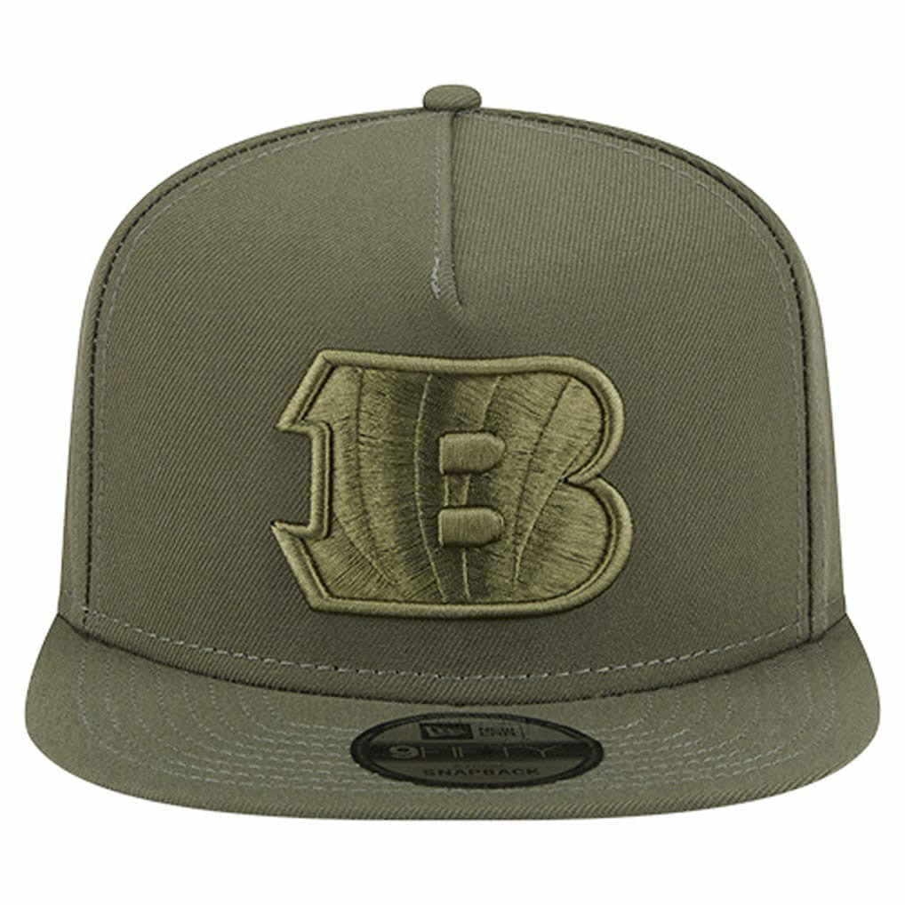 Cincinnati Bengals New Era Youth Color Pack A-Frame 9FIFTY Snapback Hat Olive