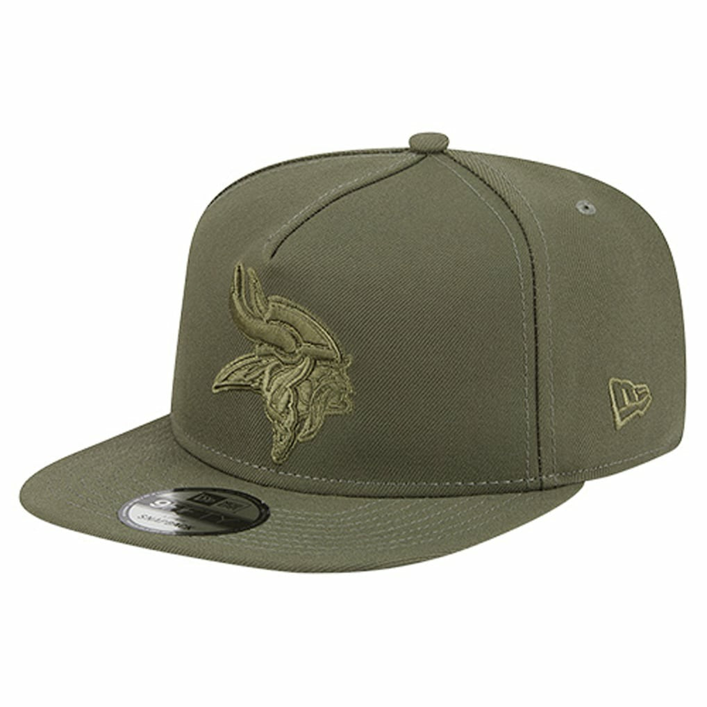 Minnesota Vikings New Era Youth Color Pack A-Frame 9FIFTY Snapback Hat Olive