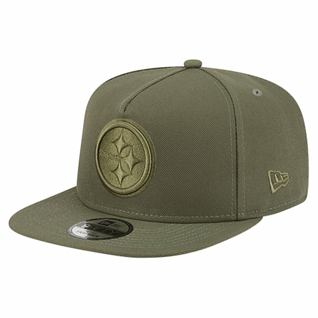 Pittsburgh Steelers New Era Youth Color Pack A-Frame 9FIFTY Snapback Hat Olive