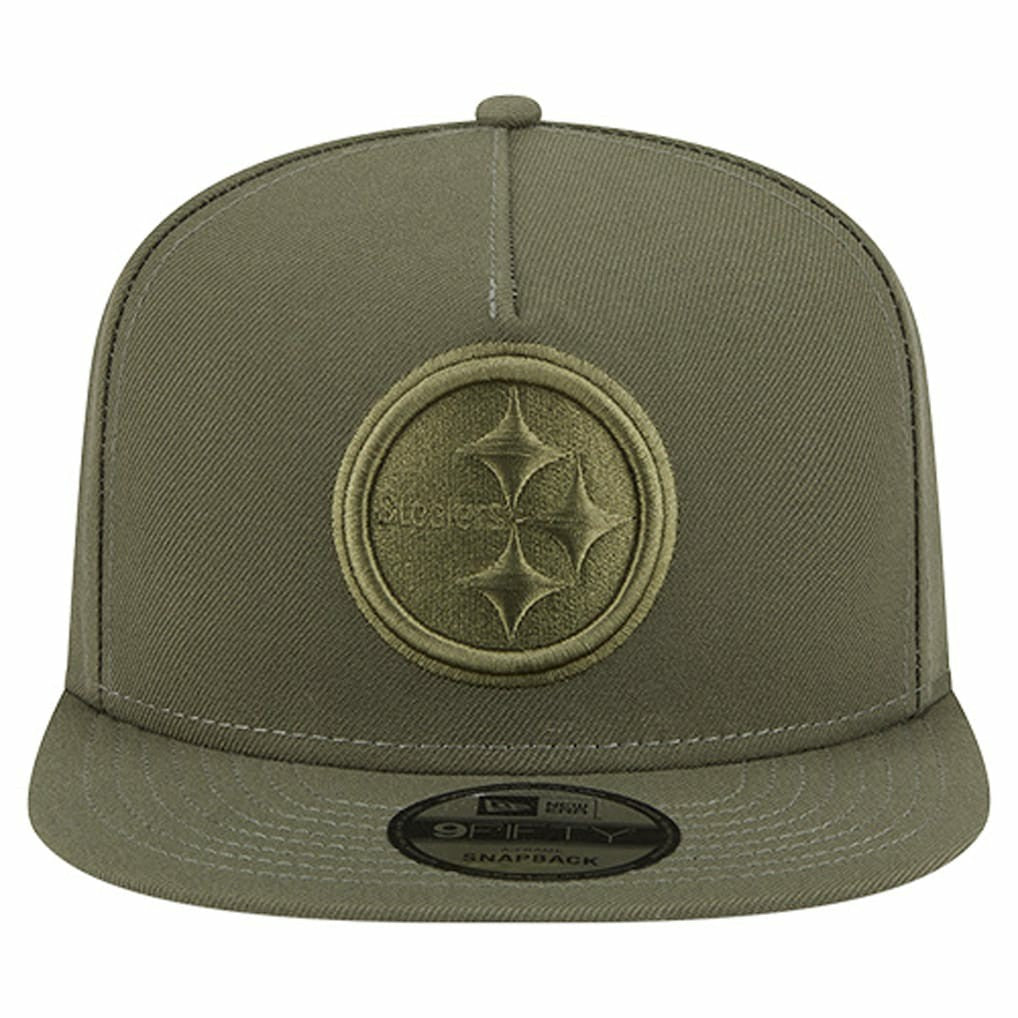 Pittsburgh Steelers New Era Youth Color Pack A-Frame 9FIFTY Snapback Hat Olive