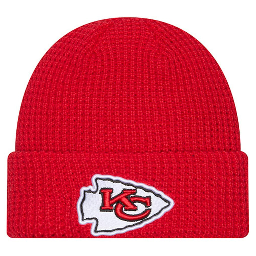 Kansas City Chiefs New Era Youth Waffle Cuffed Knit Hat Red