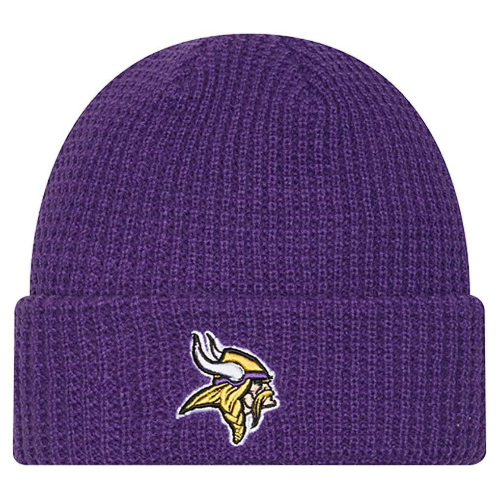 Minnesota Vikings New Era Youth Waffle Cuffed Knit Hat Purple