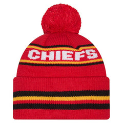 Kansas City Chiefs New Era Youth Classic Cuffed Knit Hat with Pom Red