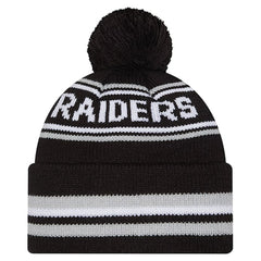 Las Vegas Raiders New Era Youth Classic Cuffed Knit Hat with Pom Black
