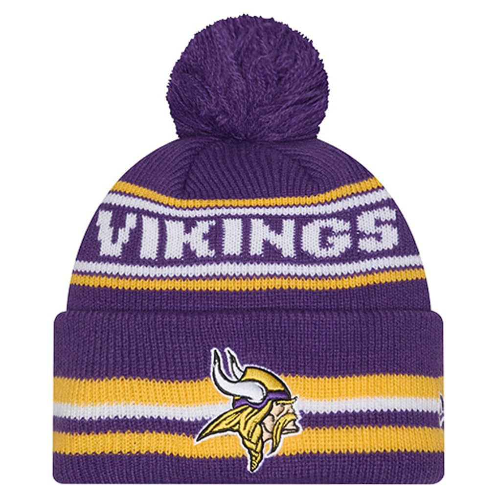Minnesota Vikings New Era Youth Classic Cuffed Knit Hat with Pom Purple