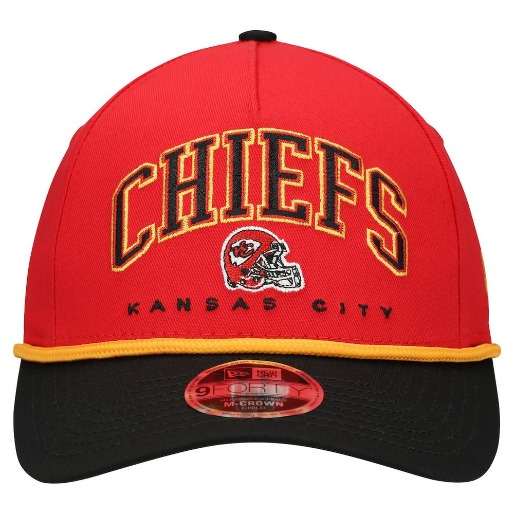Kansas City Chiefs New Era Preschool Arch COOLERA 9FORTY A-Frame M-Crown Adjustable Hat Red/Black