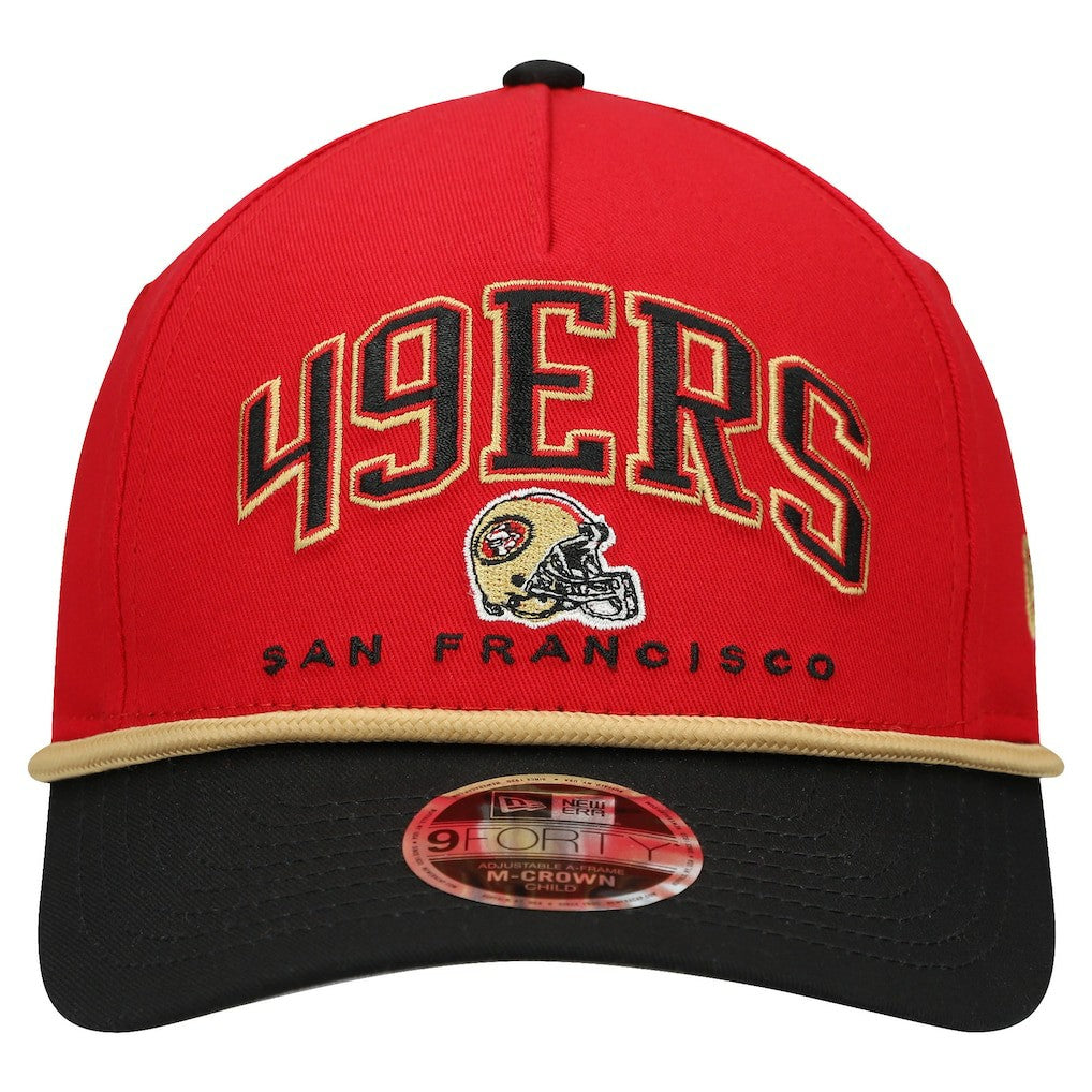 San Francisco 49ers New Era Preschool Arch COOLERA 9FORTY A-Frame M-Crown Adjustable Hat Scarlet/Gold