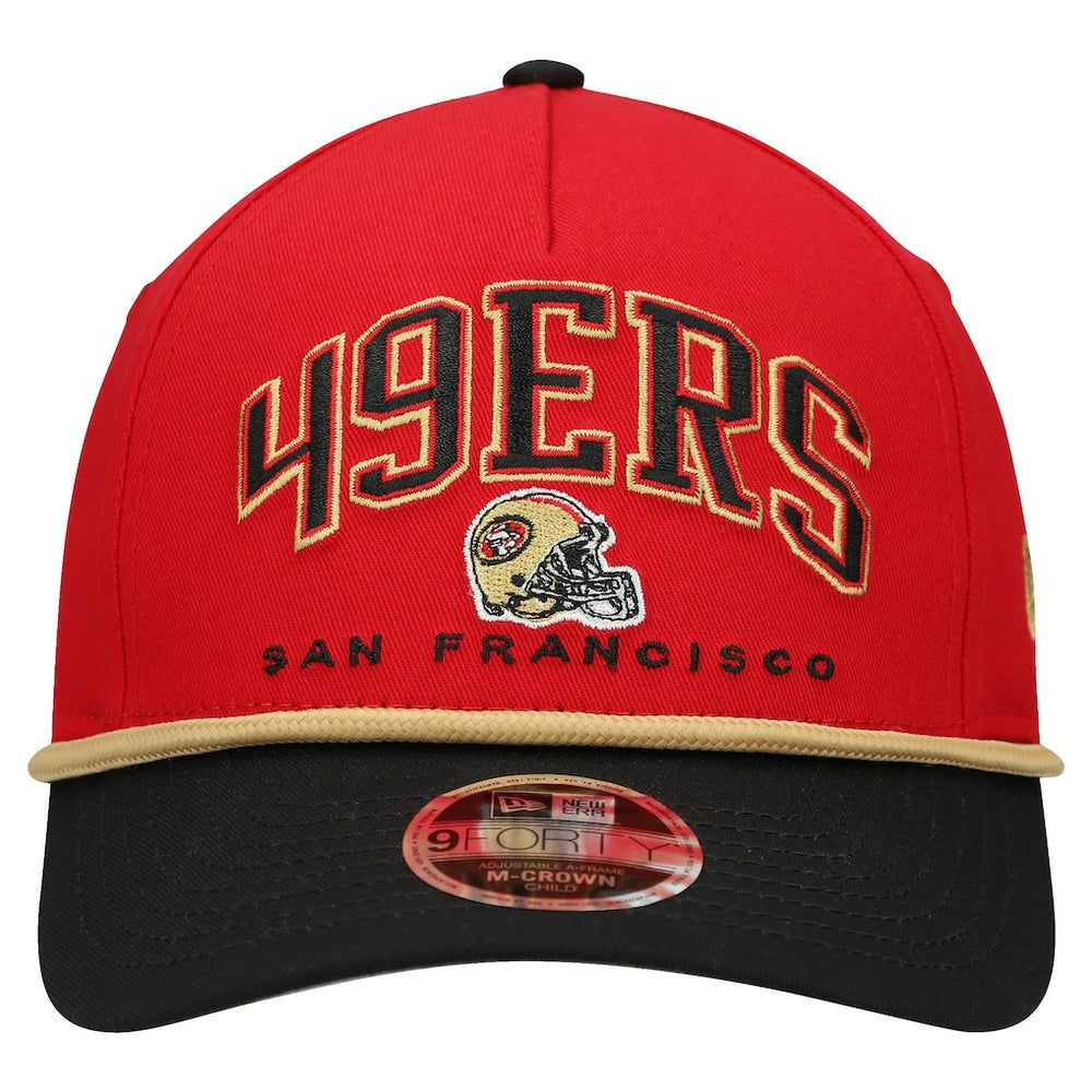 San Francisco 49ers New Era Preschool Arch COOLERA 9FORTY A-Frame M-Crown Adjustable Hat Scarlet/Gold