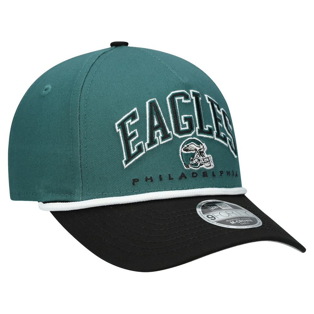 Philadelphia Eagles New Era Preschool Arch COOLERA 9FORTY A-Frame M-Crown Adjustable Hat Green/Black