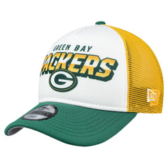 Green Bay Packers New Era Preschool 9FORTY A-Frame Adjustable Hat White