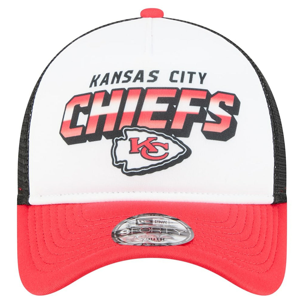 Kansas City Chiefs New Era Preschool 9FORTY A-Frame Adjustable Hat White