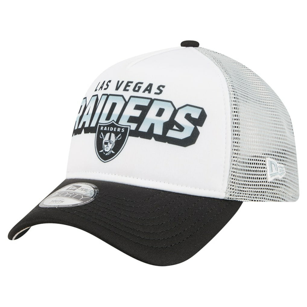 Las Vegas Raiders New Era Preschool 9FORTY A-Frame Adjustable Hat White