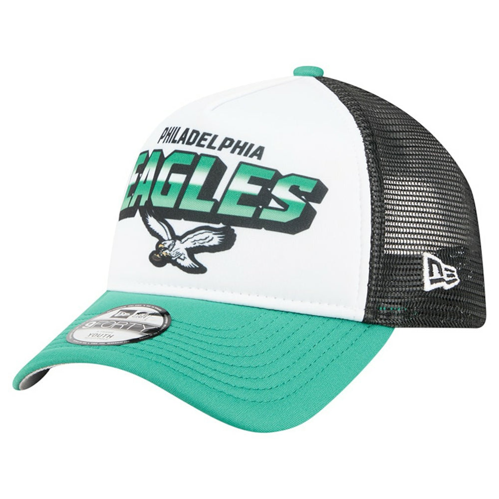Philadelphia Eagles New Era Preschool 9FORTY A-Frame Adjustable Hat White