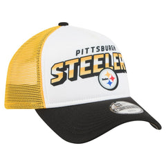 Pittsburgh Steelers New Era Preschool 9FORTY A-Frame Adjustable Hat White