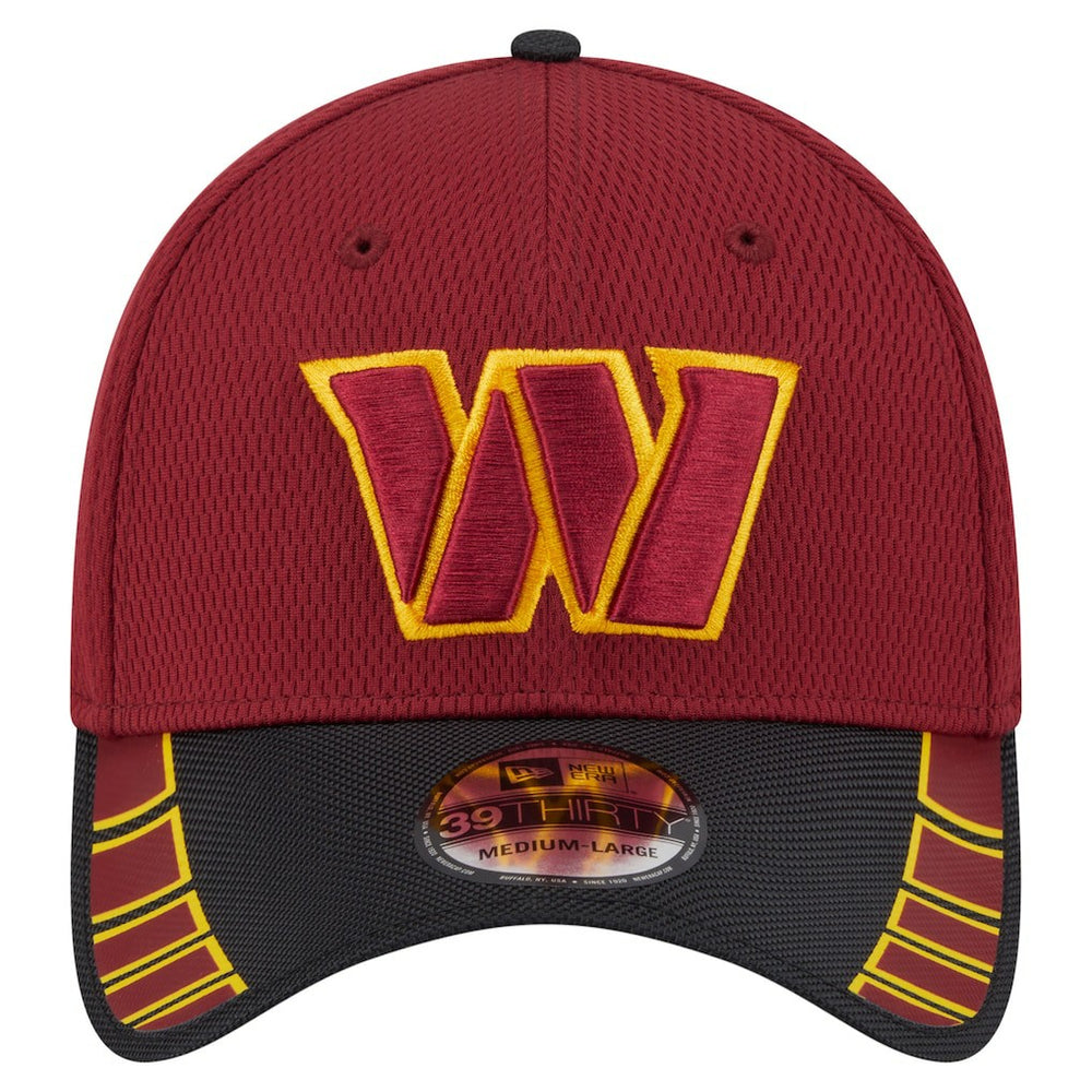Washington Commanders New Era Visor Hit 39THIRTY Flex Hat Burgundy