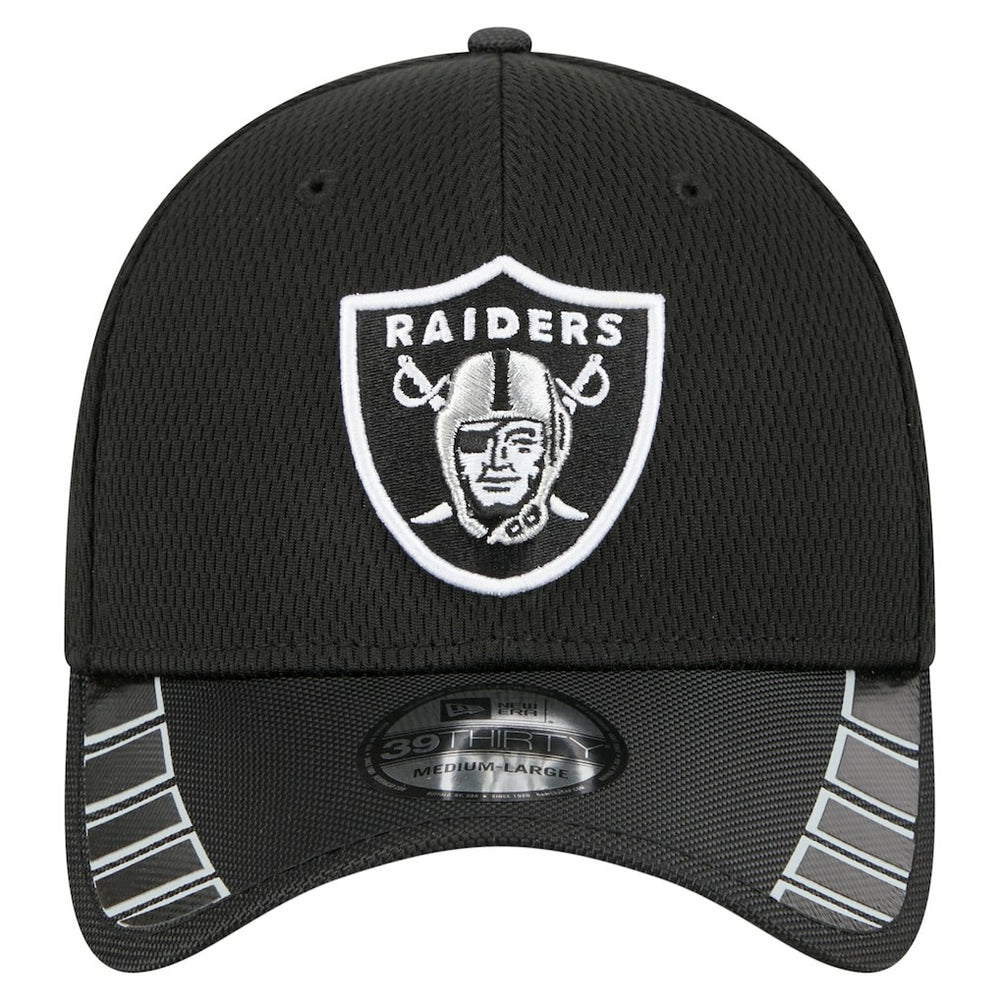 Las Vegas Raiders New Era Visor Hit 39THIRTY Flex Hat Black