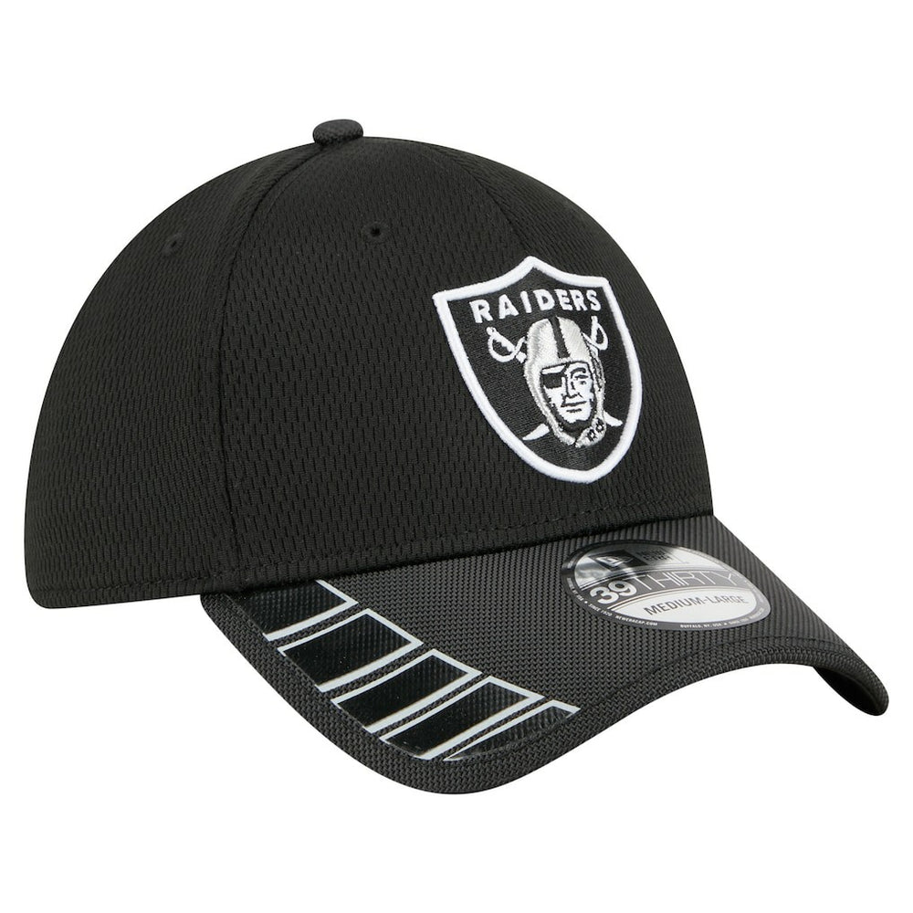 Las Vegas Raiders New Era Visor Hit 39THIRTY Flex Hat Black